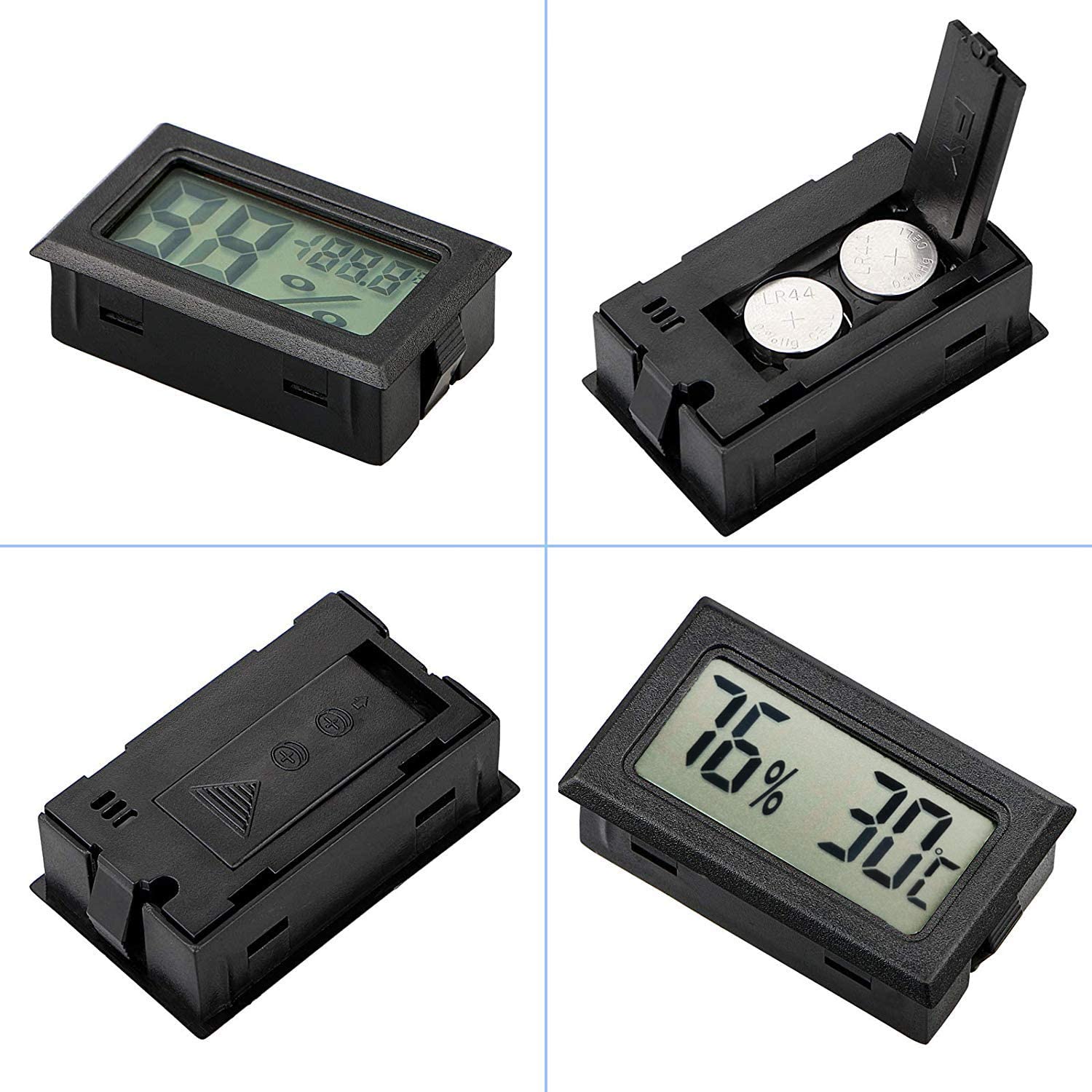 Thlevel LCD Digital Thermometer Hygrometer Temperature Humidity Meter Gauge Thermometer for Greenhouse Cars, Home, Office (5PCS) - Image 2