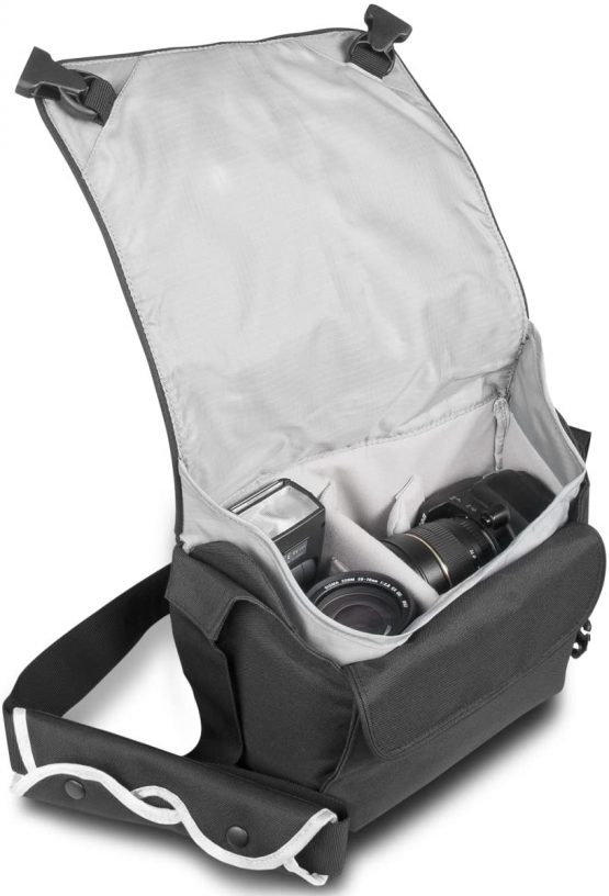 Mantona Mondstein SLR Camera Bag (shoulder bag, for DSLR with lens and speedlite) - Image 4