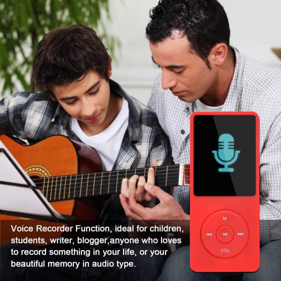 COVVY Slim Music Player 8 GB Portable Lossless Sound 70 Hours Screen MP3 Player Support up to 64 GB (Red) - Image 4
