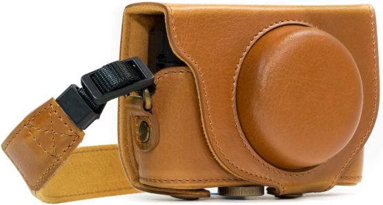 MegaGear Ever Ready Leather Camera Case Compatible with Sony Cyber-Shot DSC-RX100 VI, DSC-RX100 V, DSC-RX100 IV, DSC-RX100 III