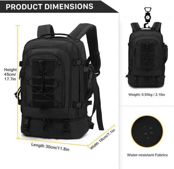 Mardingtop 28L Military Rucksack Molle Tactical BackPack Hiking Backpack Travel Backpack Trekking Rucksack Motocycle Pack Waterproof for Outdoor Sport Camping Both for Men or Women - Image 3