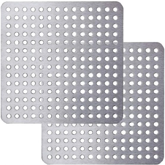 Simply Hardware Drain Guard/Swirl Drain Cover - 2 Pack - 150 x 150mm Stainless Steel - Keep Drains Clear from Leaves & Debris - Image 3