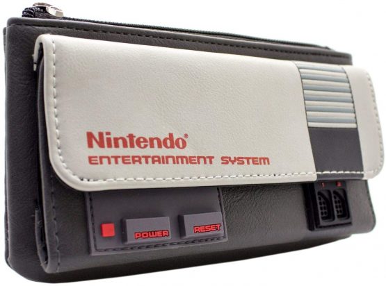 NES Console Theme Coin and Card Clutch Purse Grey