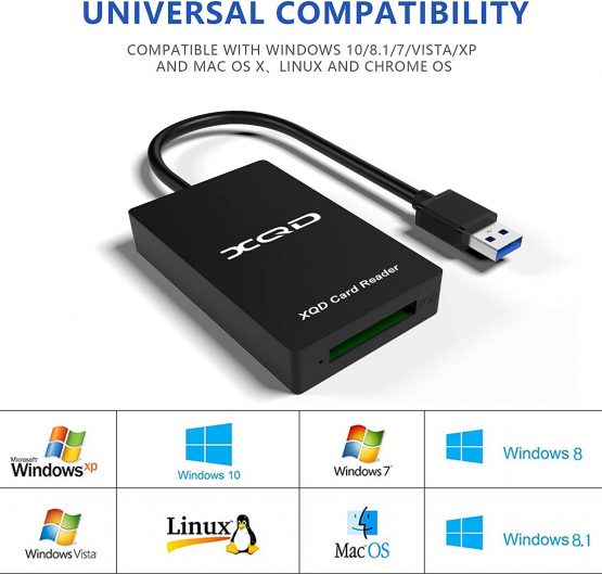【Upgraded Version】Cateck USB 3.0 XQD Card Reader, Compatible with Sony G/M Series USB Mark XQD Card, Lexar 2933x/1400x USB Mark XQD Card - Image 3