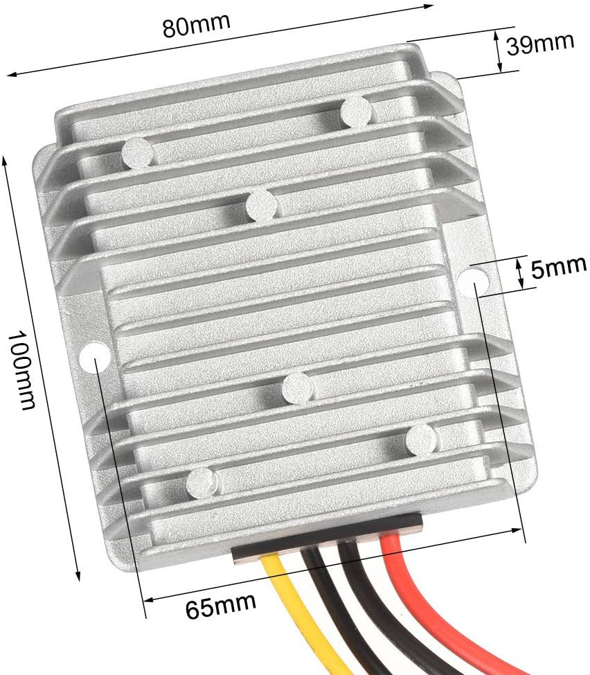 sourcing map Voltage Buck Converter Regulator DC 12V Step-up to DC 24V 12A 288W Waterproof Power Transformer - Image 3