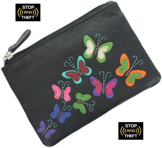Mala Leather Harper Collection Leather Coin Purse - RFID Protection 4170_9 Black - Image 4