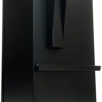 Burg-Wachter MB25BK Secure Steel Gate and Railings Postbox, Black, Large