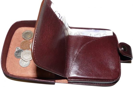 Mala Leather Odyssey Collection Large Leather Tray Purse for Coins & Notes & a Card 4113 (Brown) - Image 2