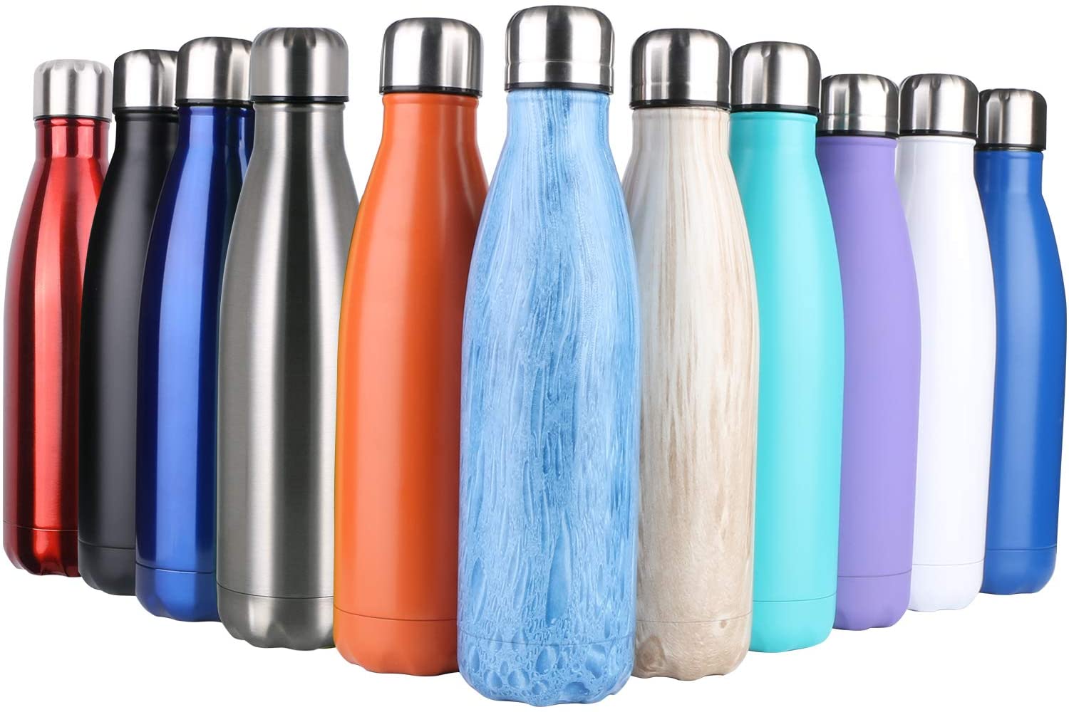 flintronic Stainless Steel Water Bottle,500ml Double Walled Vacuum