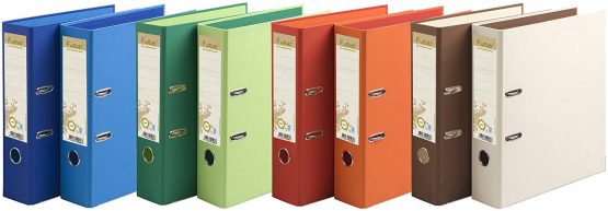 Exacompta Forever Prem'Touch Lever Arch File, A4, 80 mm Spine, 2 Rings - Assorted Colours, Pack of 10