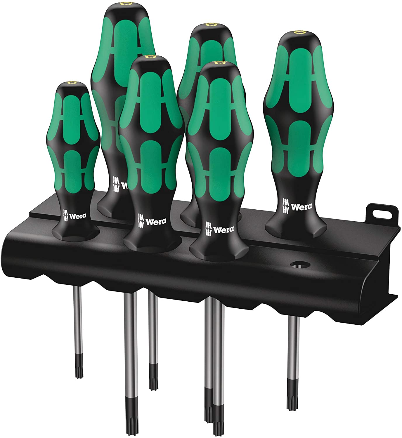 Wera 05138250001 Kraftform Plus 367/6 BO TORX Tamperproof Screwdriver Set, TX10 to 40, 6 Piece, White