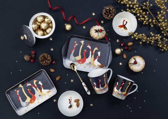 Portmeirion Home & Gifts SMGE79168-XD Geese Bowls Set of 2, Ceramic - Image 3