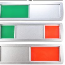 SynMe Large VACANT/OCCUPIED Sliding Sign - Neutral: Green/red colour - 175 mm x 50 mm 3M sticky surface on the rear - 4 magnets built into frame, securing the sliding unit - Office sign Germany (1)