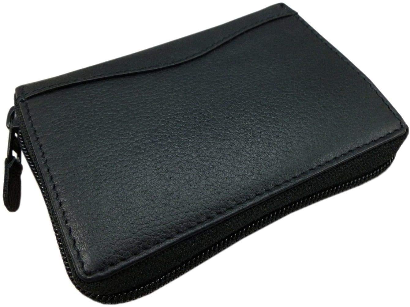 myledershop Universal Leather Credit Card case and Wallet in Black - Image 3