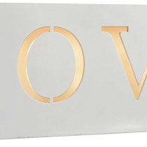 WeRChristmas Pre-Lit LED Love Sign Christmas Decoration, Wood, 38 cm - White