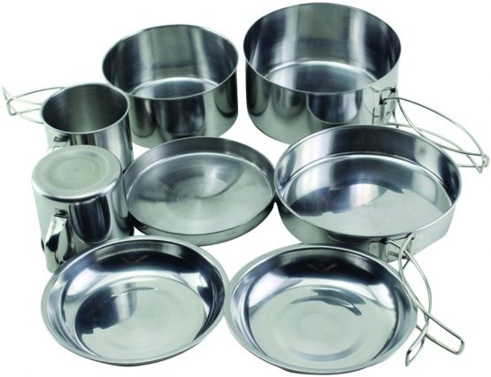 Highlander Peak Weekender Stainless Steel Cookware Kit Mens