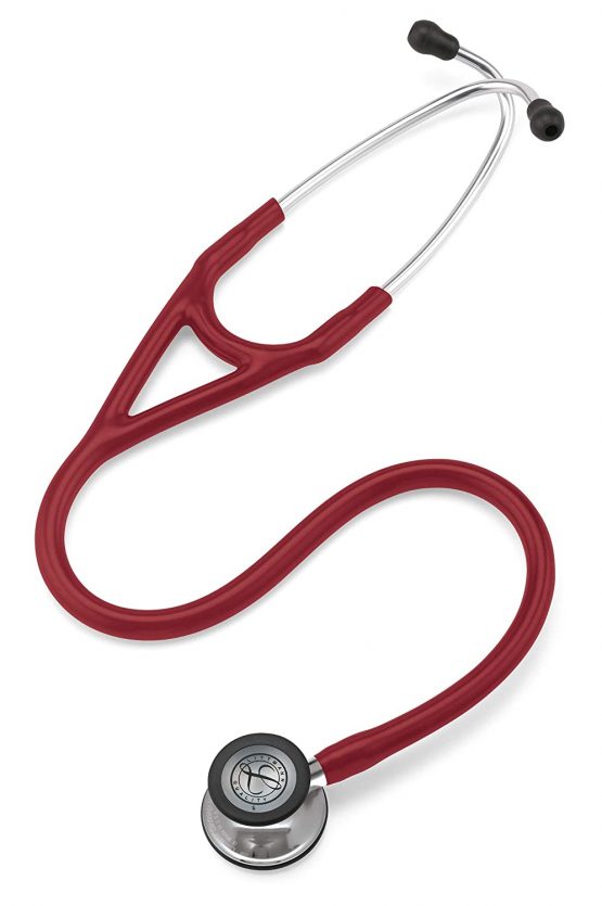3M Littmann Cardiology IV Diagnostic Stethoscope, Mirror-Finish Chestpiece and Stem, Burgundy Tube, Stainless Headset, 69 cm, 6170 - Image 3