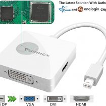 Mini DisplayPort to HDMI VGA DVI Adapter,Thunderbolt to VGA HDMI DVI Converter,Microsoft Surface Pro 6 5 4 3 Video Display Mini DP Adaptor for Mac,MacBook Pro,Air,Surface Book to Monitor Projector TV