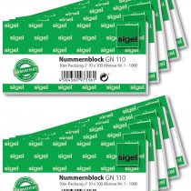 SIGEL GN110 Number Pad 1,000 Bons Numbered 1-1000 10.5 x 5 cm Colour Selection Not Possible