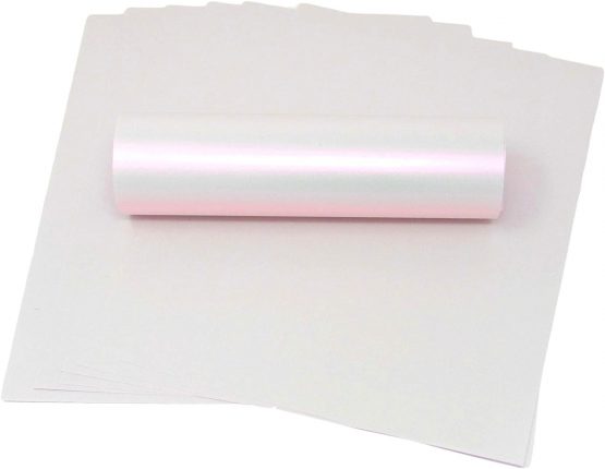 A4 Paper Ivory with Pink Pearlescent Shimmer Paper 100gsm Suitable for Inkjet and Laser Printers (20)