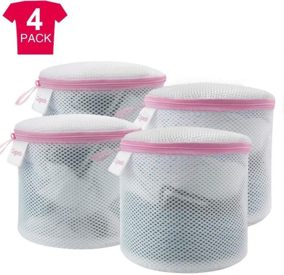 GOGOODA Bra Wash Bag,4PCS Mesh Laundry Bags for Bras/Underwears/Socks