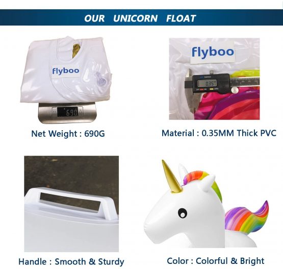 Baby Swimming Float Unicorn Inflatable Seat Boat Kids Summer Fun Outdoor Pool Toys (74x72x70cm) - Image 4