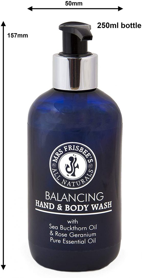 Balancing Hand & Body Wash (Rose Geranium) by Mrs Frisbee's All Naturals (250ml) Natural/Vegan/Handmade - Image 2