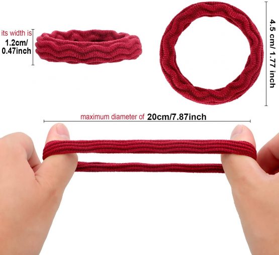 60 Pieces Seamless Cotton Hair Ties Thick Elastic Hair Ties Ponytail Holders No Crease Hair Bands for Women Girls, 4 Styles (Mixed Color) - Image 2