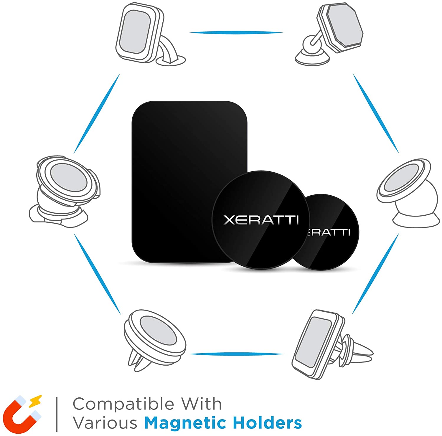 Xeratti 16 Piece Metal Plate Phone Accessories Pack - Image 4
