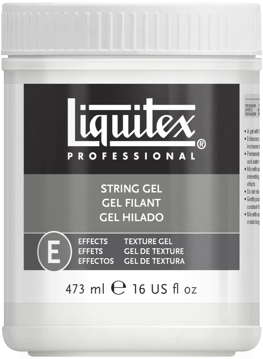 Liquitex 9116 Professional String Gel Effects Medium, 473 ml, transparent, 473 ml (Pack of 1)