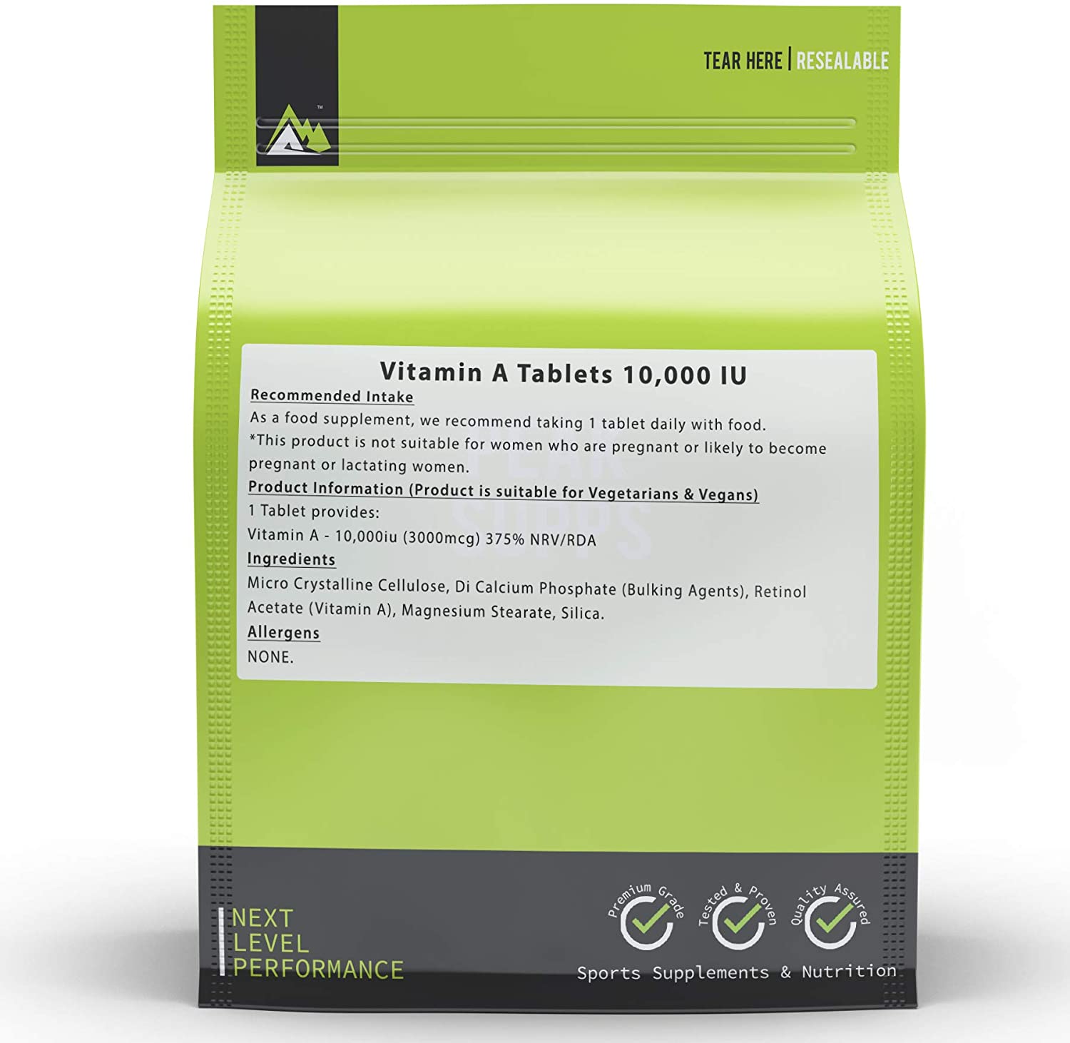 Vitamin A Tablets 5000 IU (1500mcg) - 360 Tablets, 360 Count (Pack of 1) - Image 2