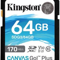 Kingston SDG3/64GB SD Card ( 64GB SDXC Canvas Go Plus 170R C10 UHS-I U3 V30 )