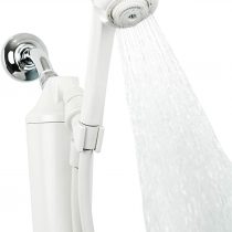 Aquasana Shower Head Handheld Water Filter System - Filters Over 90% Of Chlorine - NSF Certified Carbon & KDF Filtration Media - PH Enhancement - 6 Month, 10,000 Gallons - AQ-4105,White