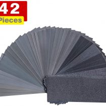 42 Pcs Assorted Grit Sandpaper 120 to 3000 Dry Wet Waterproof Sandpaper for Wood Furniture Finishing Metal Sanding Automotive Polishing,9 x 3.6 Inch