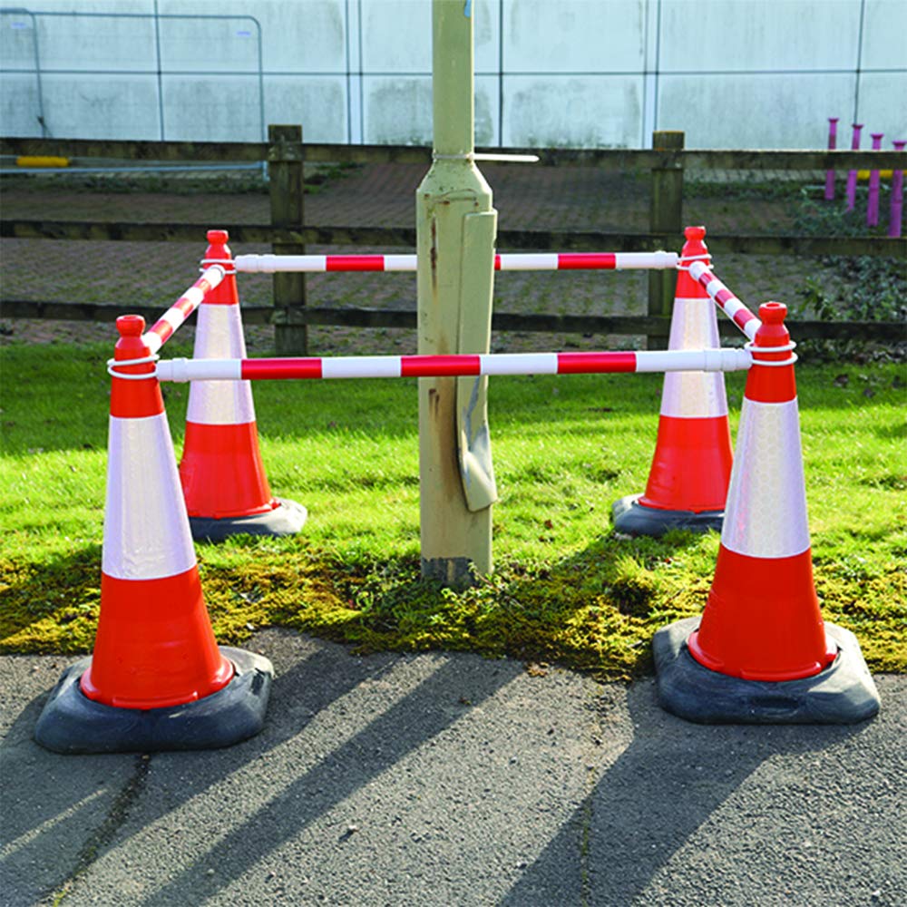 JSP Telescopic Demarcation Pole for Traffic Cones Red/White (HDB024-035-400) - Image 2