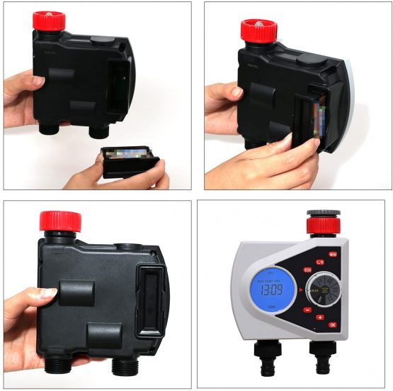 Aqualin Garden Water Hose Tap Timer with Two Outlets Irrigation System Controller Watering Computer - Image 4