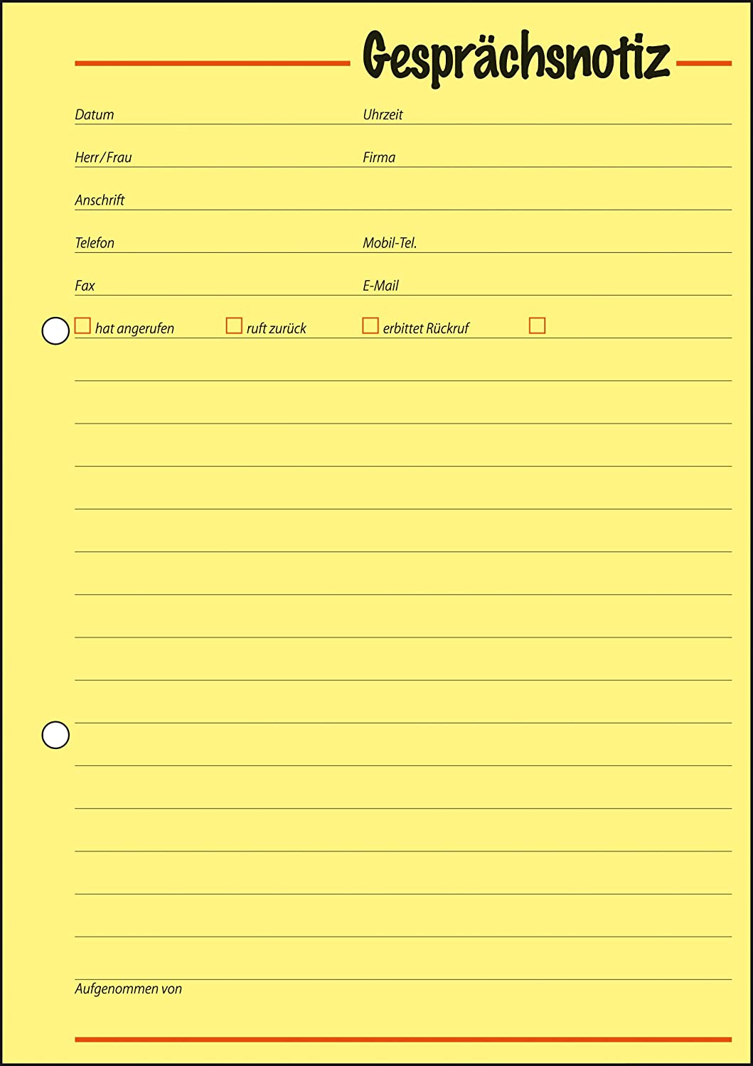 SIGEL GE513/10 Conversation Notes, Phone Notes, DIN A5, Yellow, 10 Pads of 50 Sheets, Made from Sustainable Paper - Image 2