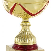 PALLART Art-Trophies - Sports trophy model TP117 - Gold/red, 9 cm.