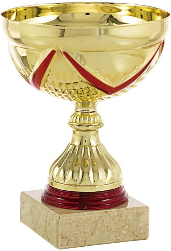 PALLART Art-Trophies - Sports trophy model TP117 - Gold/red, 9 cm.