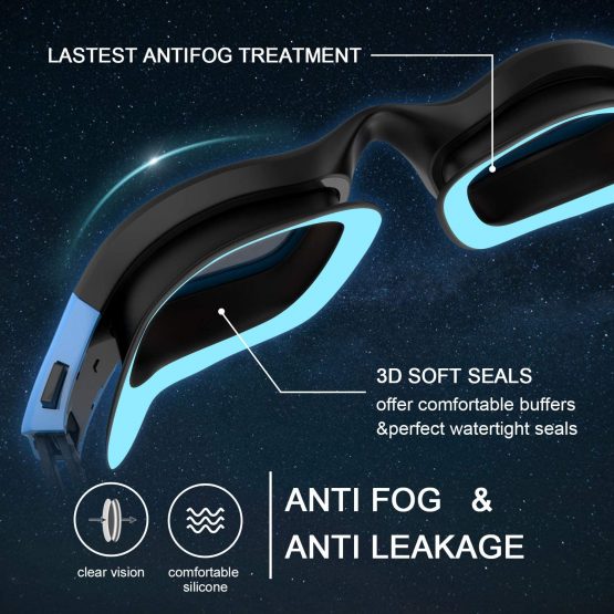 Adult Swimming Goggles,Polarized Open Water Goggles Swimming Anti Fog UV Protection No Leakage Clear Vision Easy to Adjust for Adults Men Women Teenagers - Image 4