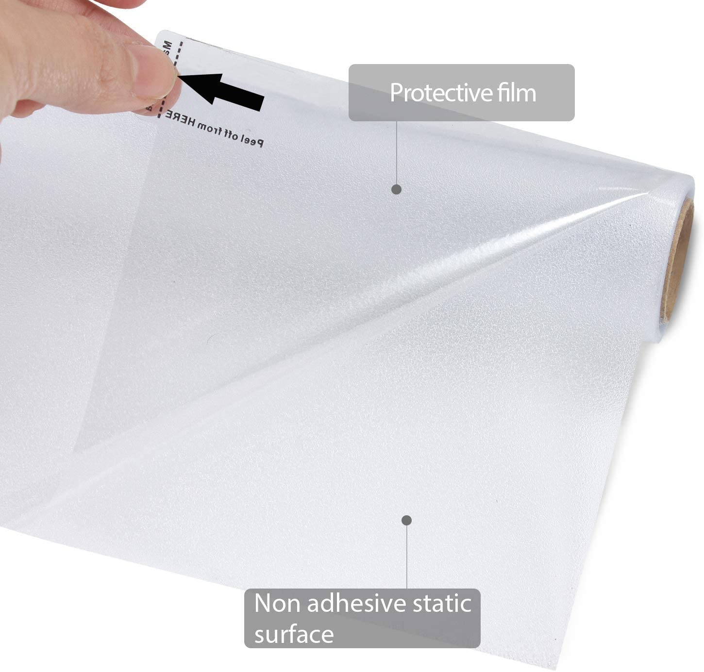 Zindoo Frosted Opaque Window Film Stain Glass Film Window Cling No-Glue Static Self-Adhesive Vinyl Window Clings for Home Bathroom Office - Image 3