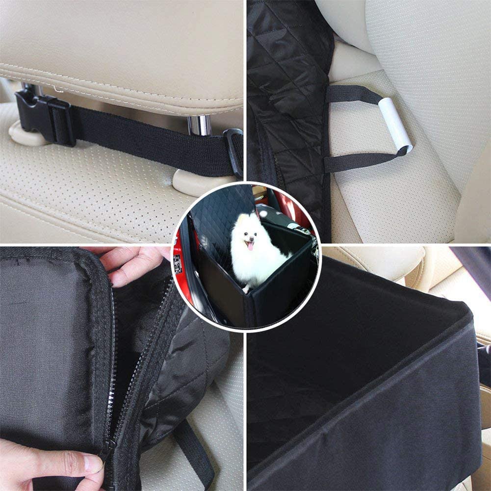 ELR 2 in 1 Pet Bucket Seat Cover, Booster Seat Protector Travel NonSlip Waterproof Passenger Car Front pet seat cover, Scratch-proof Cat Dog Safety Belt SUV - Image 3