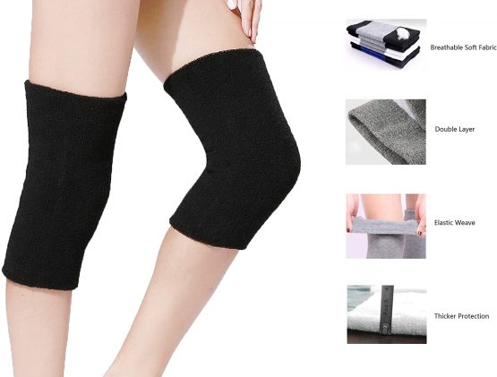 Men Women Thicken Thermal Knee Braces Leg Warmers Winter Breathable Cozy Warm Knee Pads Leg Sleeves Support Protector for Ski Cycling Dance Runing Arthritis Tendonitis, 1 Pair - Image 2