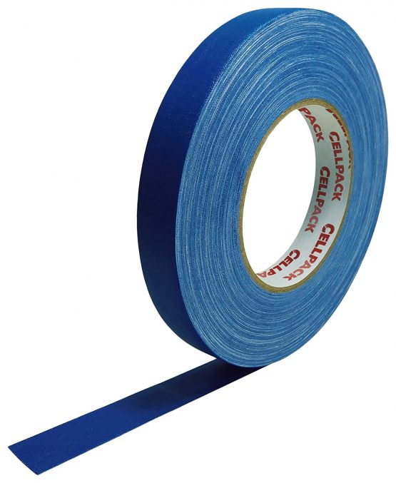Cellpack, No. 90, 50 m x 50 mm x 0,305 mm Dimensions (Length x Width x Thickness), Blue Fabric, Ribbon Coated Cotton