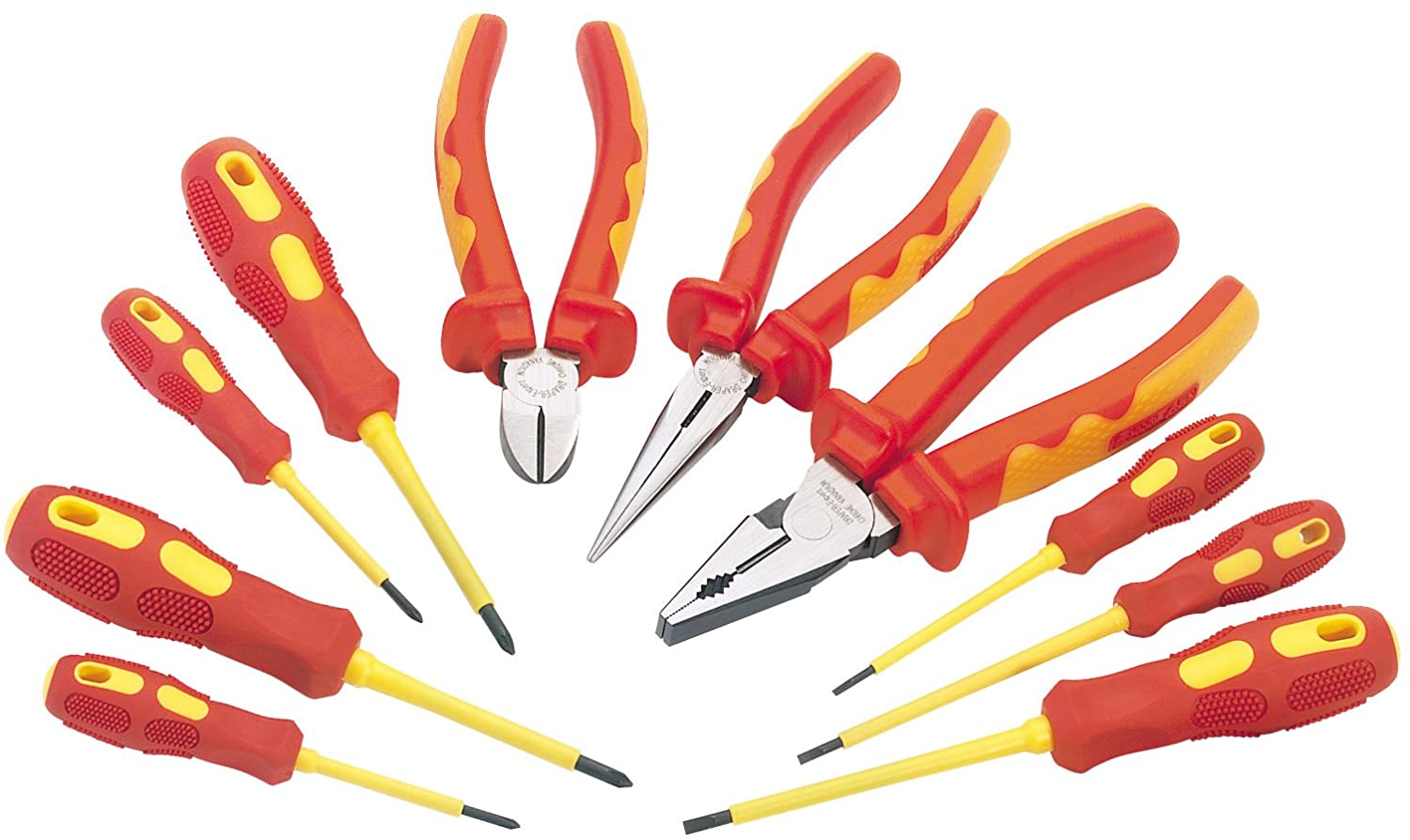 Draper expert 71155 10-Piece Set of VDE Insulated Pliers and Screwdrivers, Blue - Image 2