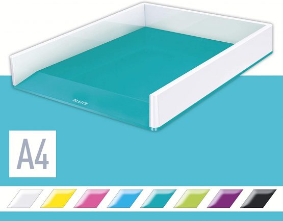 Leitz WOW Letter Tray Dual Colour, Ice Blue