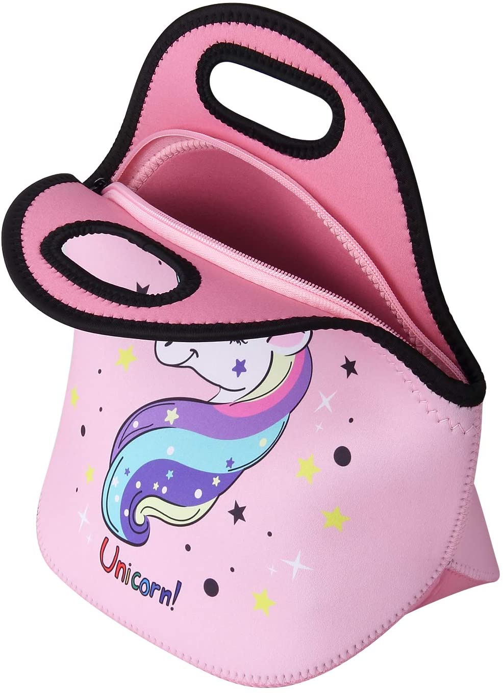 Cute Unicorn Lunch Bag for Kids, Waterproof Insulated Neoprene Lunch