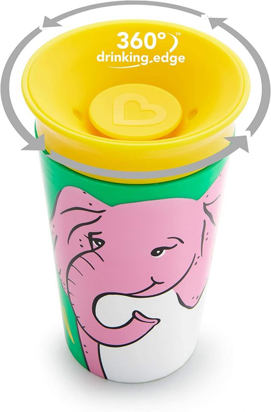 Munchkin Miracle 360 WildLove Sippy Cup, 9 oz / 266 ml, Elephant - Image 3