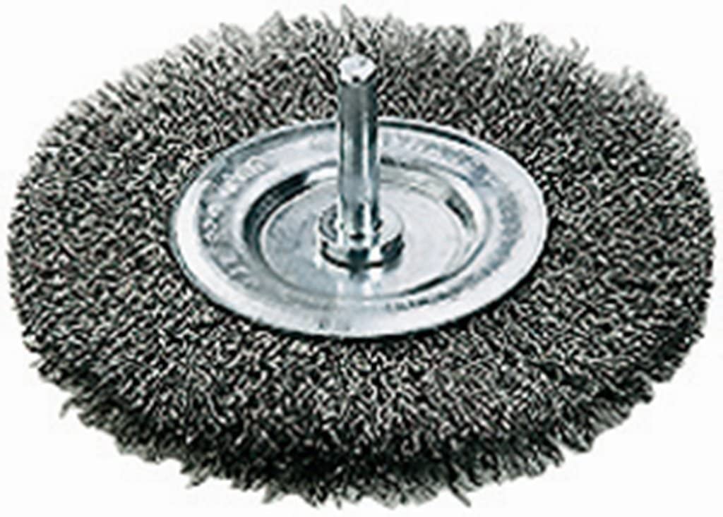 Bosch Accessories 2609256530 6 x 75 mm Wire Wheel Crimped Wire Shank, Silver, 6 x 50 mm
