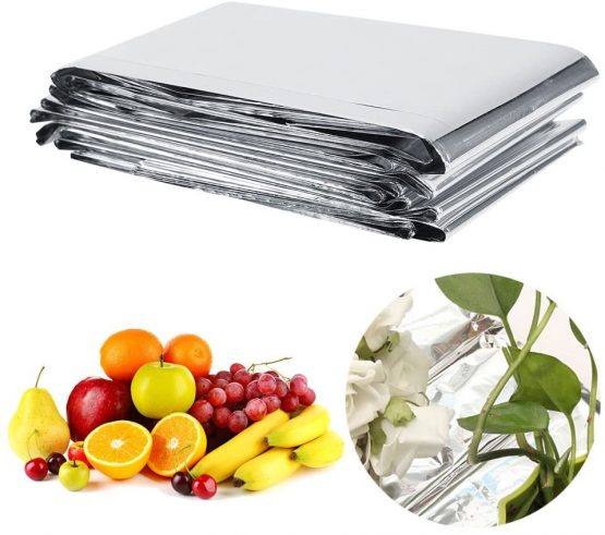 Silver Reflective Mylar Film - 82 x 47 inch Mylar Reflective Sheeting Garden Greenhouse Covering Foil Sheets, Highly Reflective, Effectively Increase Plants Growth - Image 2